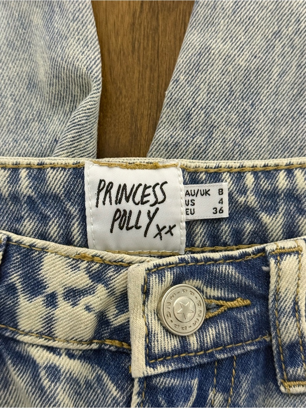 Princess Polly High-Waisted Acid Wash Mom Jeans - Picture 6 of 7